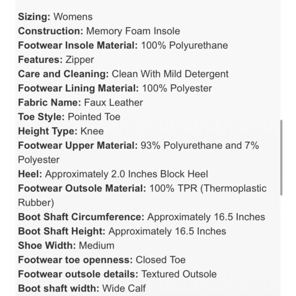 Women's Kenzi Wide Calf
Western Boots Memory Foam Insole Wild
Fable Jet 🆕 - Picture 6 of 6